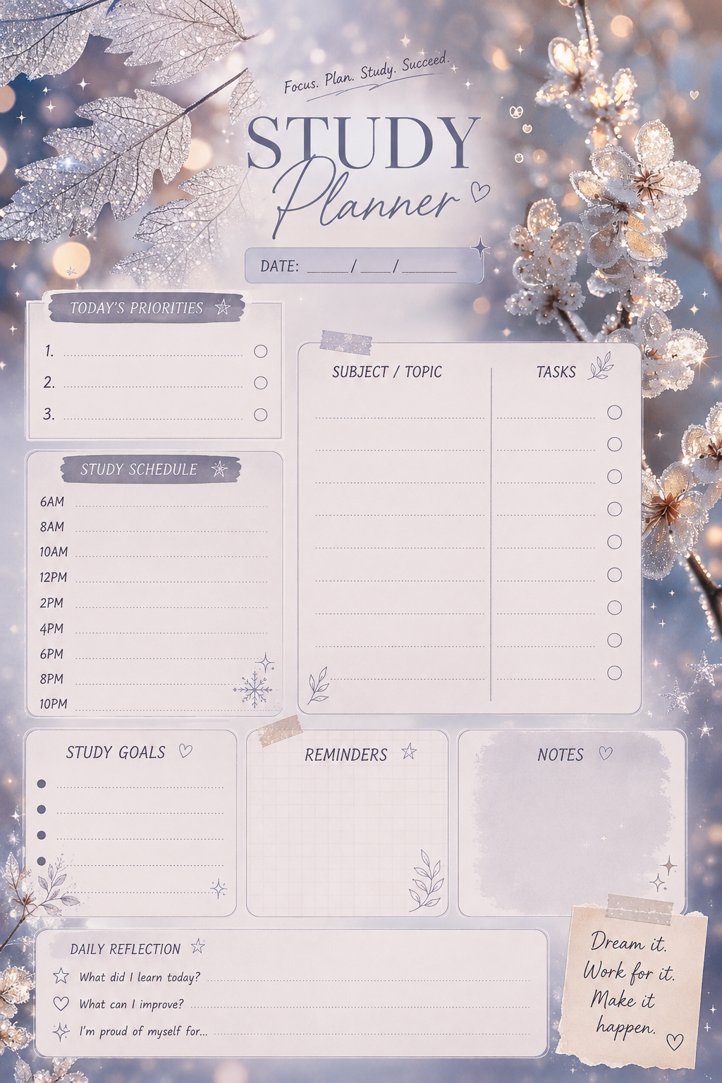 Aesthetic Study Planner