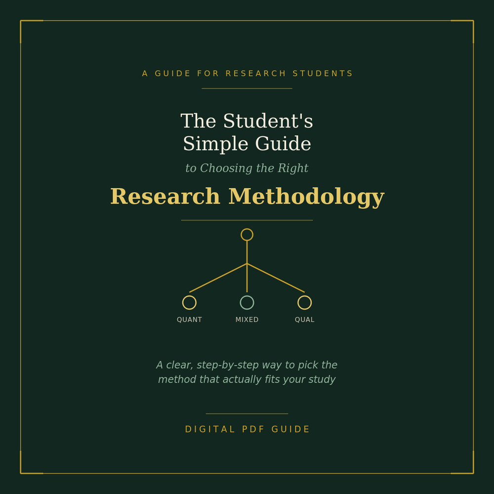 The Student's Simple Guide to Choosing the Right Research Methodology