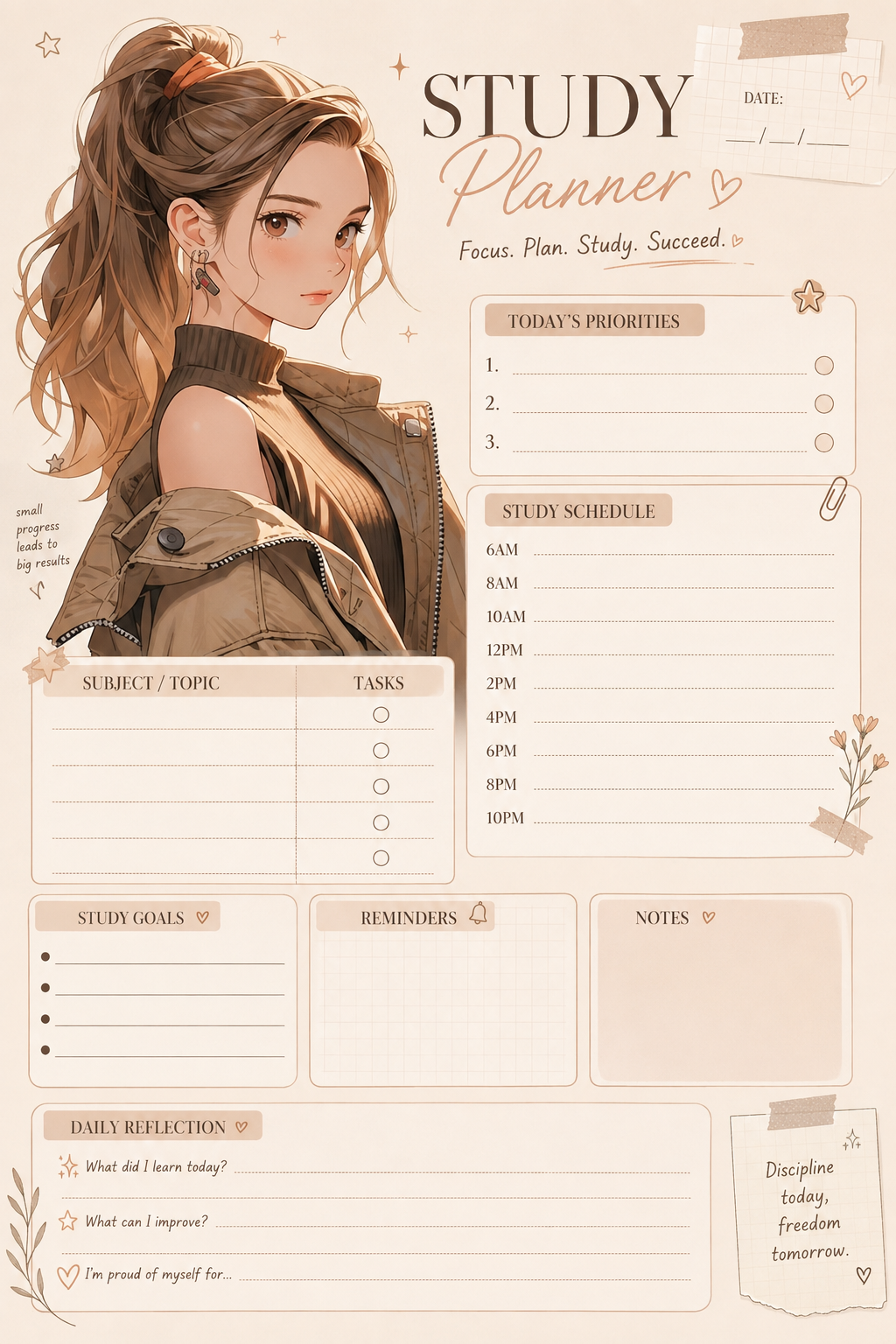 Aesthetic Study Planner