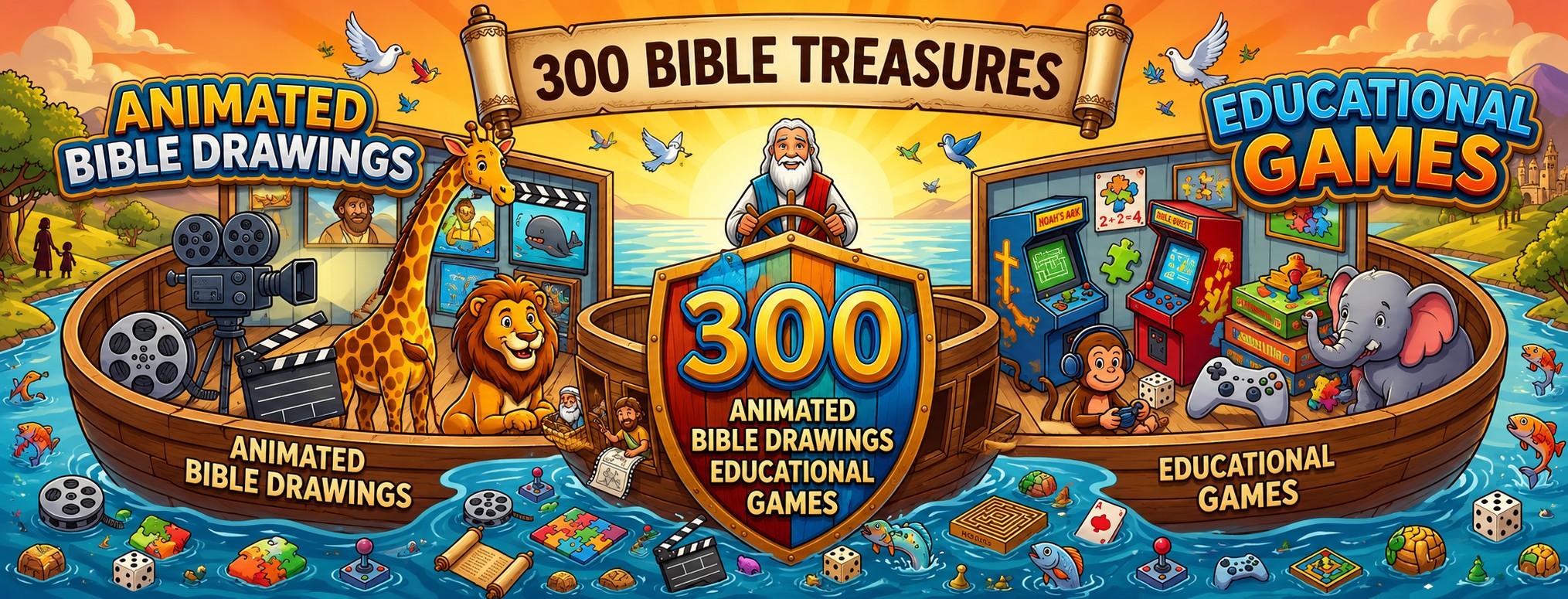 300 Biblical cartoons